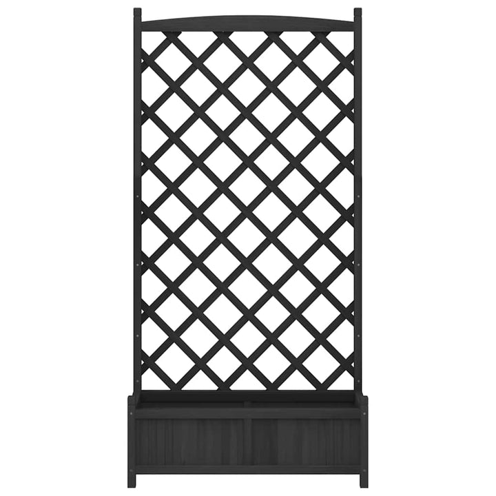 plantekasse med espalier massivt grantræ sort