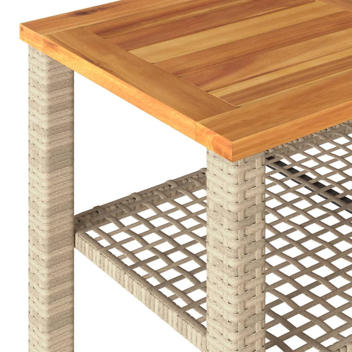loungesæt til haven 4 dele med hynder polyrattan beige