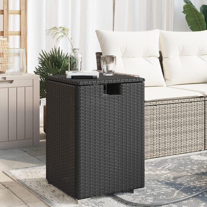 gasflaskeskjuler 40x40x60 cm polyrattan sort