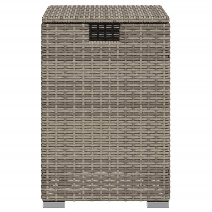 gasflaskeskjuler 40x40x60 cm polyrattan grå