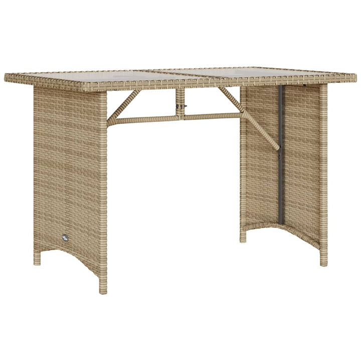 spisebordssæt til haven 2 dele med hynder polyrattan beige