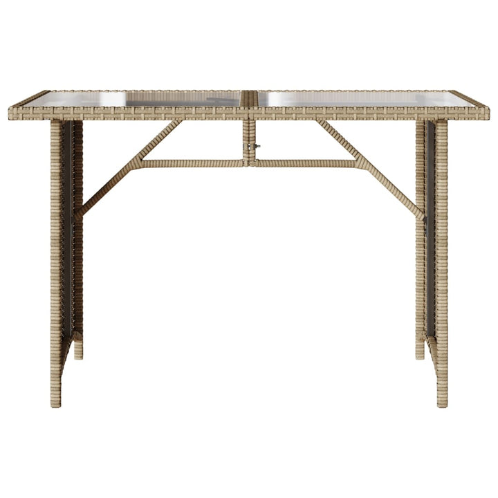 spisebordssæt til haven 2 dele med hynder polyrattan beige