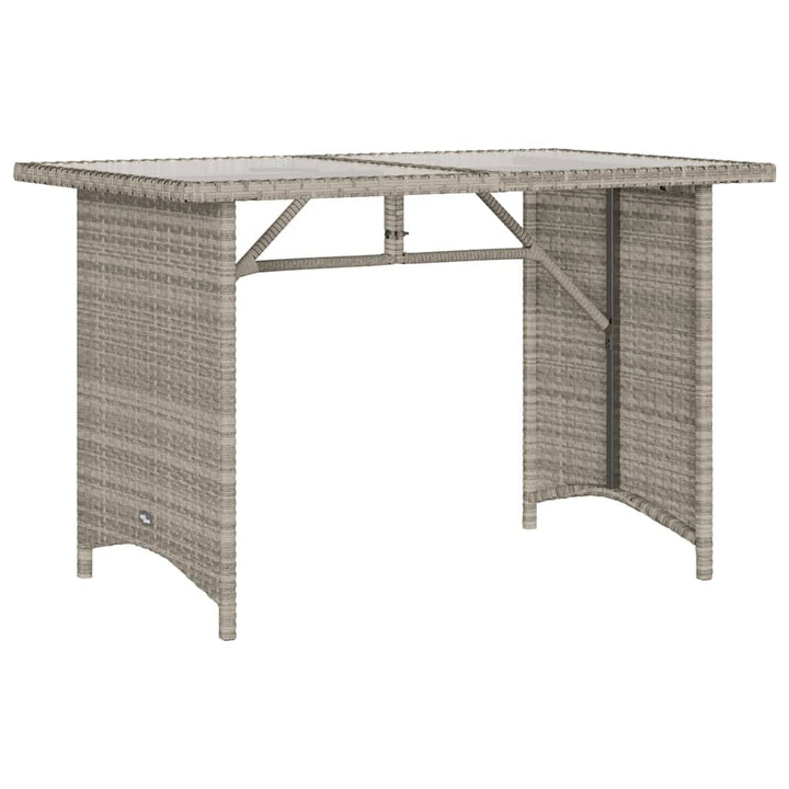 spisebordssæt til haven 2 dele med hynder polyrattan lysegrå