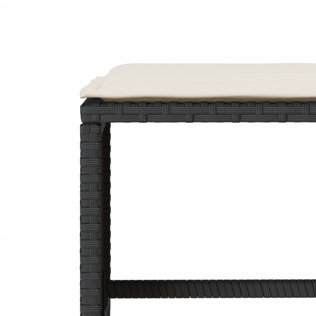 sofasæt til haven 4 dele med hynder polyrattan sort