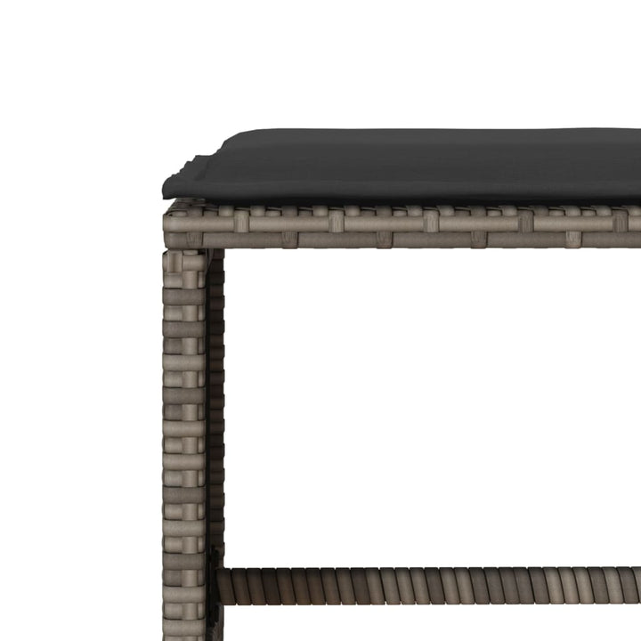 sofasæt til haven 4 dele med hynder polyrattan grå