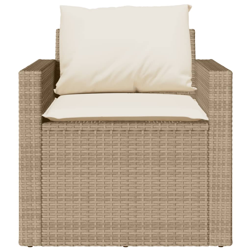 sofasæt til haven 4 dele med hynder polyrattan beige