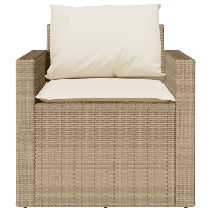 sofasæt til haven 4 dele med hynder polyrattan beige