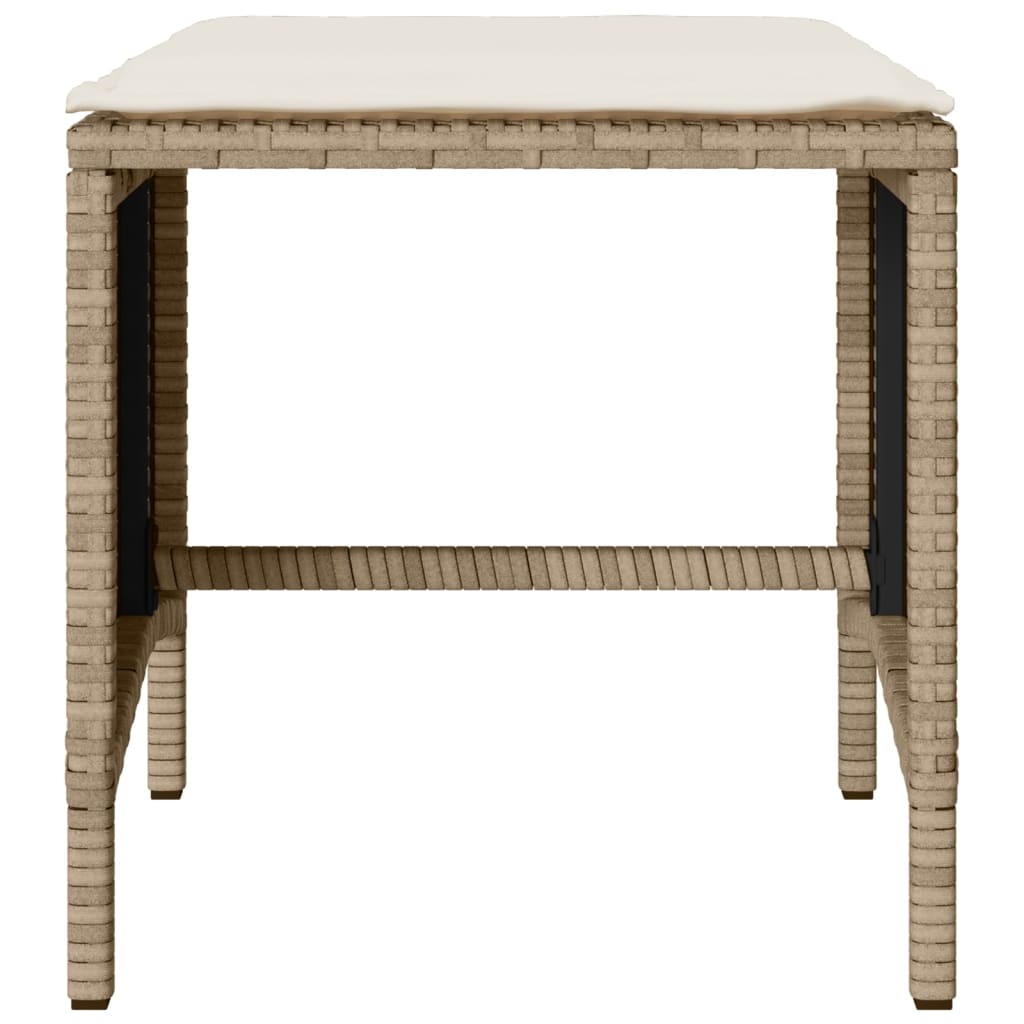 sofasæt til haven 4 dele med hynder polyrattan beige