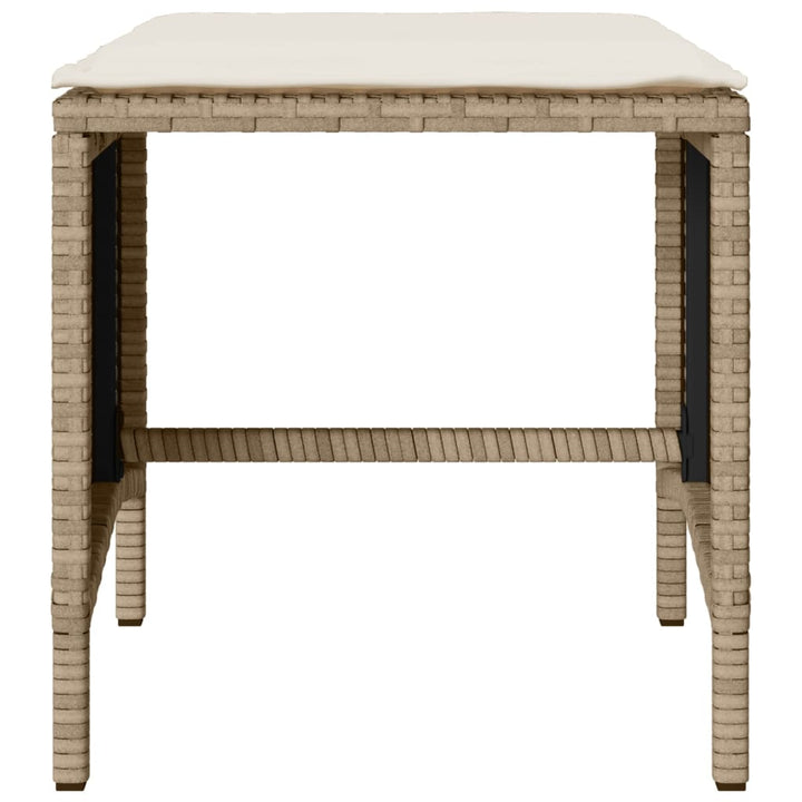 sofasæt til haven 4 dele med hynder polyrattan beige