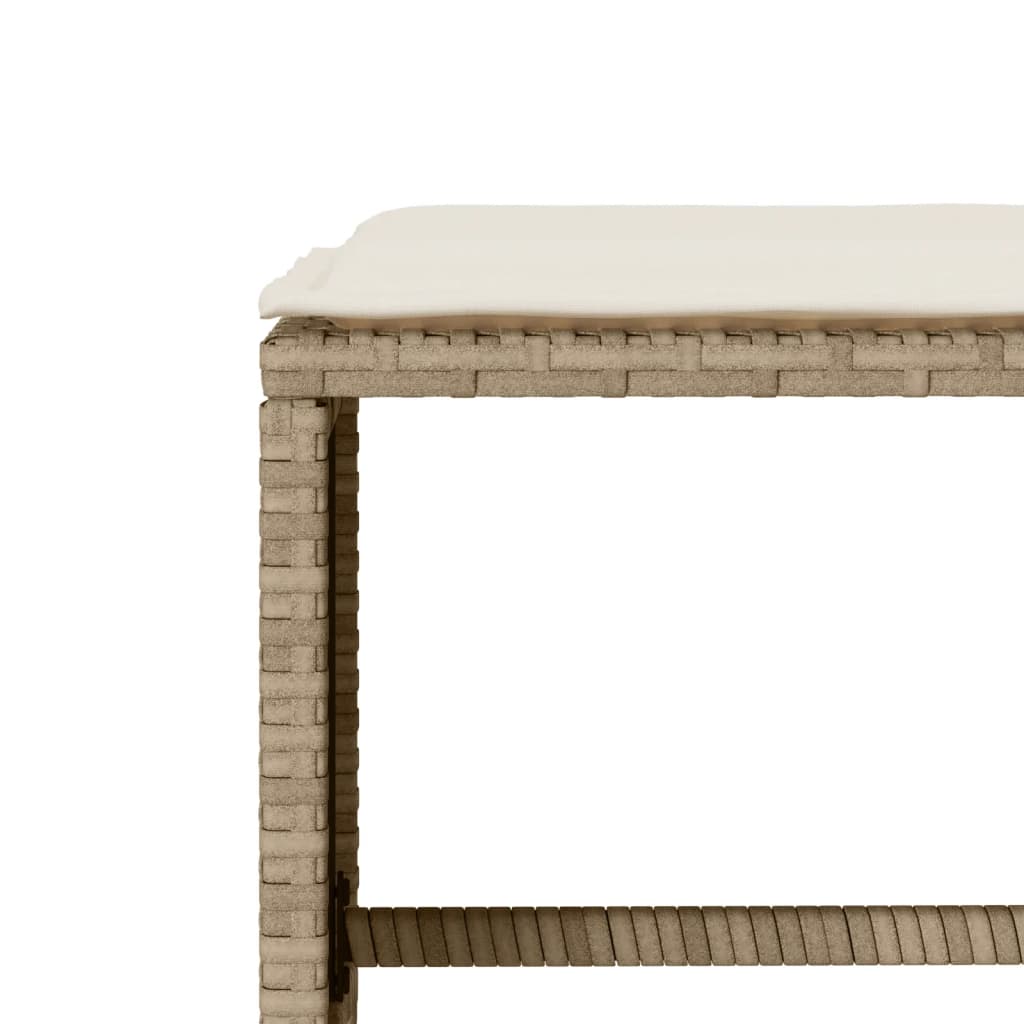 sofasæt til haven 4 dele med hynder polyrattan beige