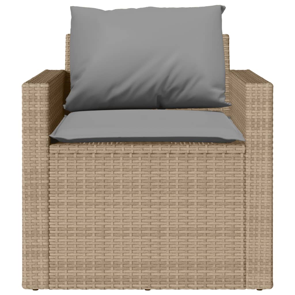 sofasæt til haven 4 dele med hynder polyrattan beige