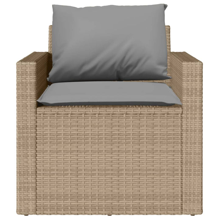 sofasæt til haven 4 dele med hynder polyrattan beige