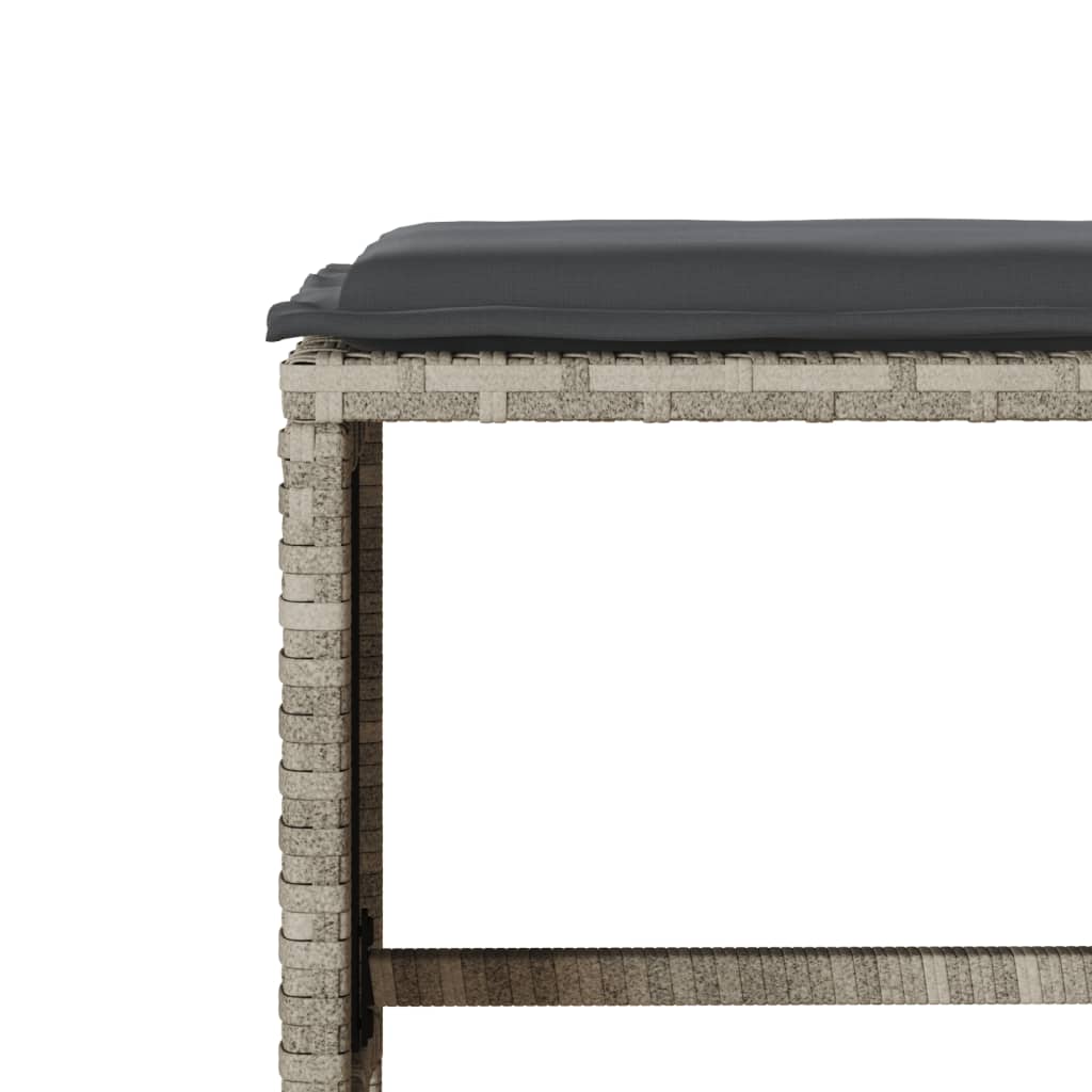 sofasæt til haven 4 dele med hynder polyrattan lysegrå