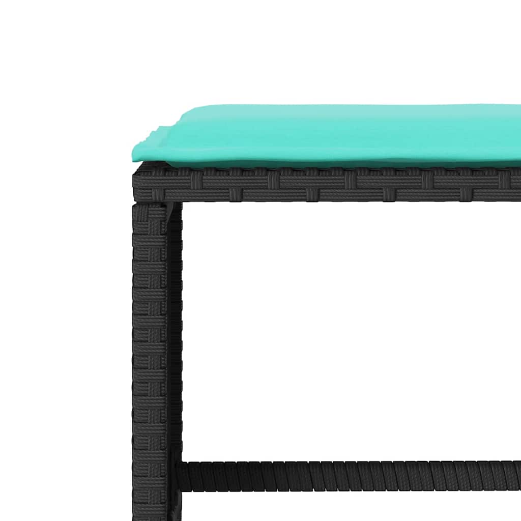 sofasæt til haven 4 dele med hynder polyrattan sort