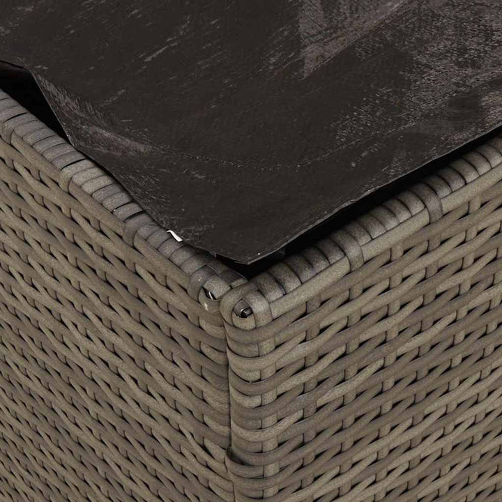 Pude kasse med opbevaring Grå 50 x 50 x 50 cm polyrattan