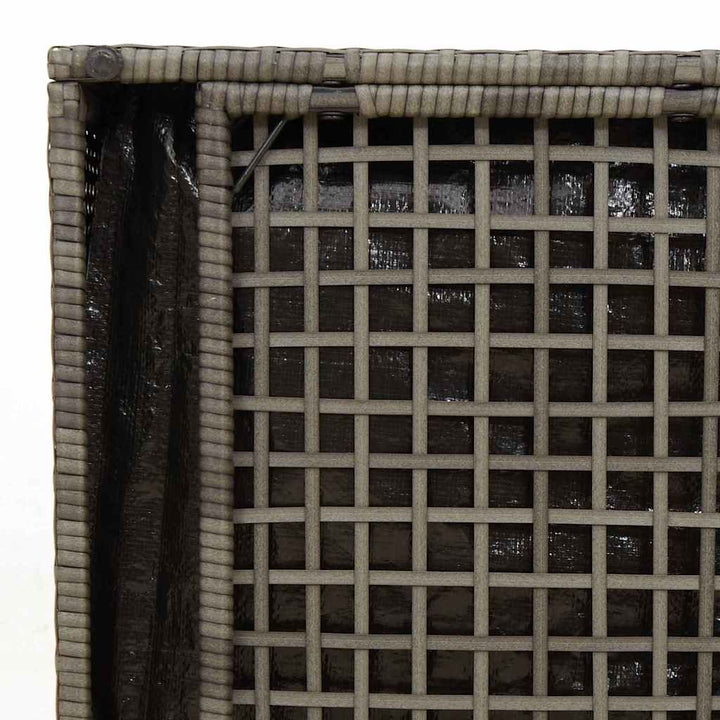 Pude kasse med opbevaring Grå 50 x 50 x 50 cm polyrattan