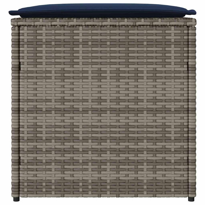 Pude kasse med opbevaring Grå 50 x 50 x 50 cm polyrattan