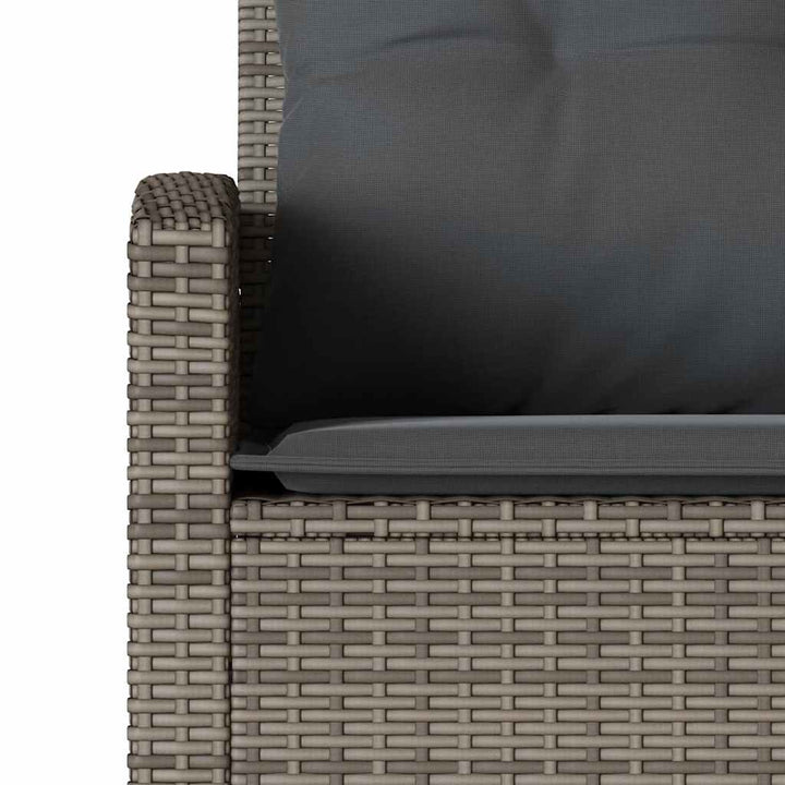 L-formet sofa med hynder polyrattan grå