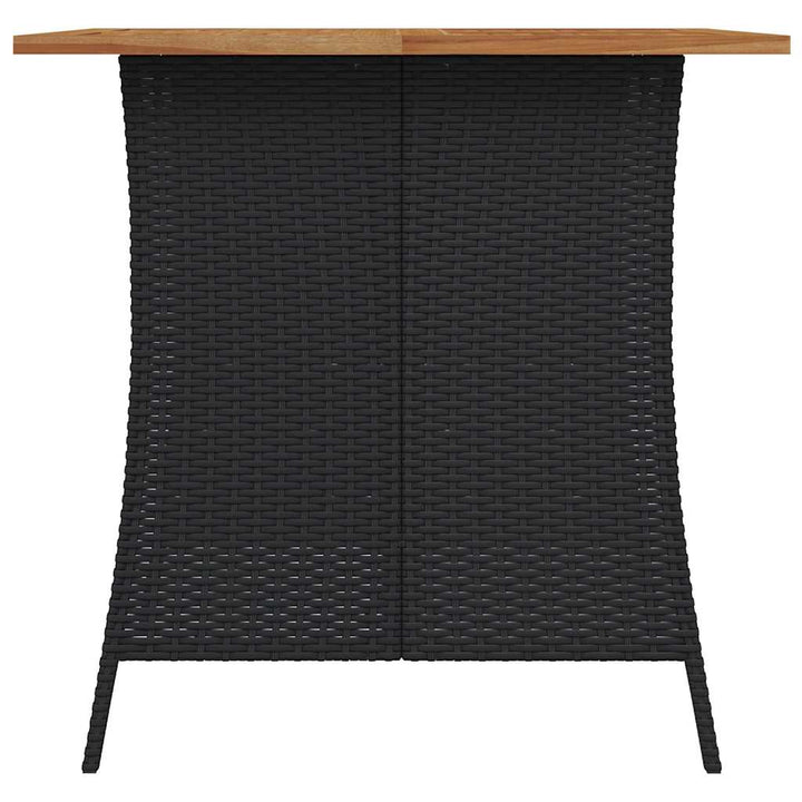 spisebordssæt til haven 5 dele med hynder polyrattan sort