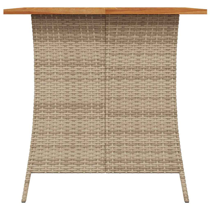 spisebordssæt til haven 5 dele med hynder polyrattan beige