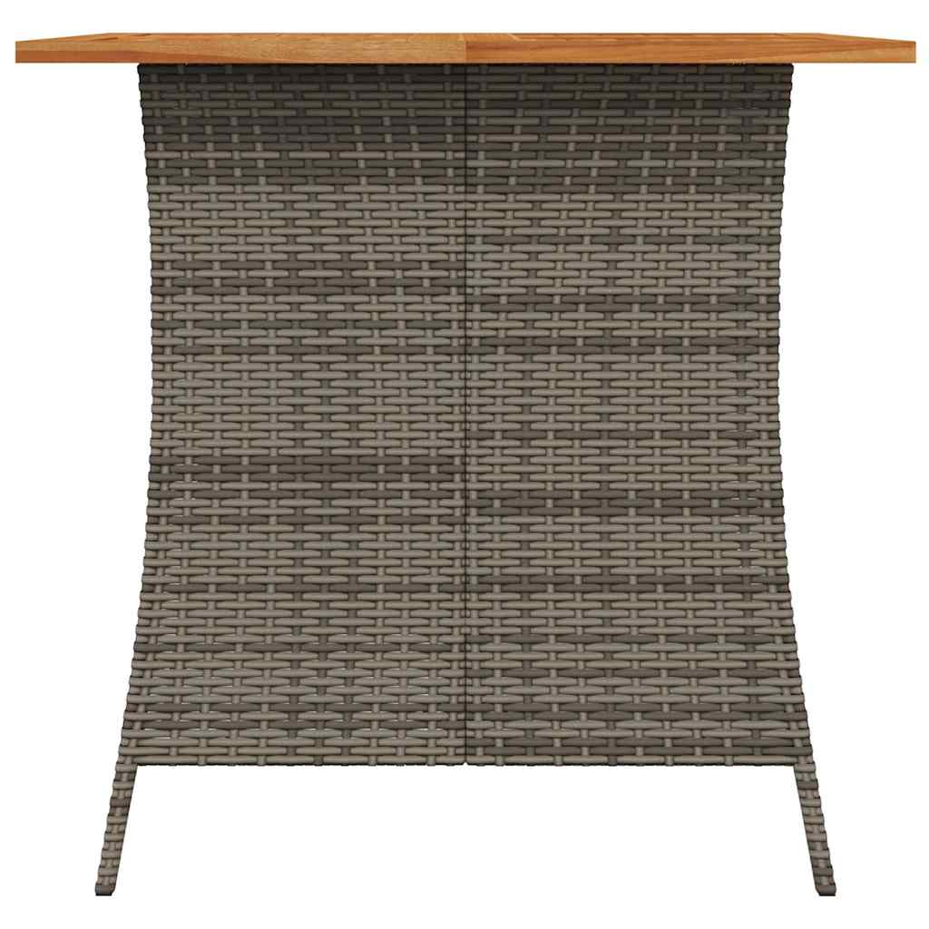 spisebordssæt til haven 5 dele med hynder polyrattan grå