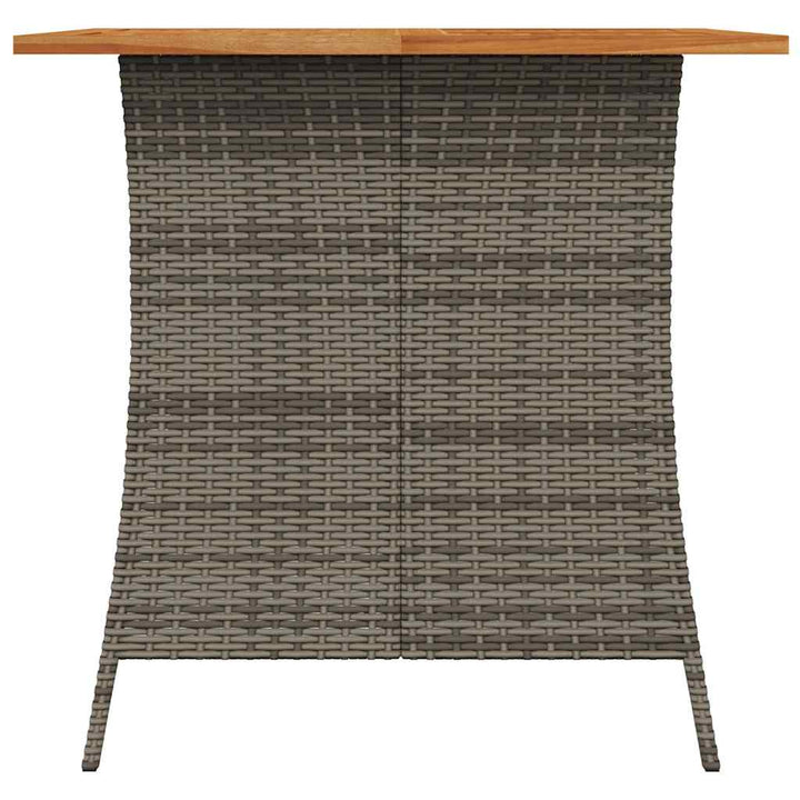 spisebordssæt til haven 5 dele med hynder polyrattan grå