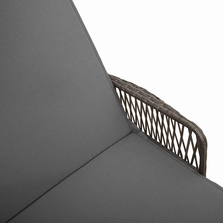 Solstol Grå og Mørkegrå 200 x 55 x 92 cm polyrattan