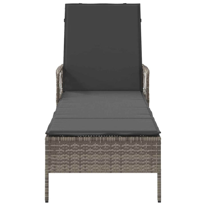 Solstol Grå og Mørkegrå 200 x 55 x 92 cm polyrattan