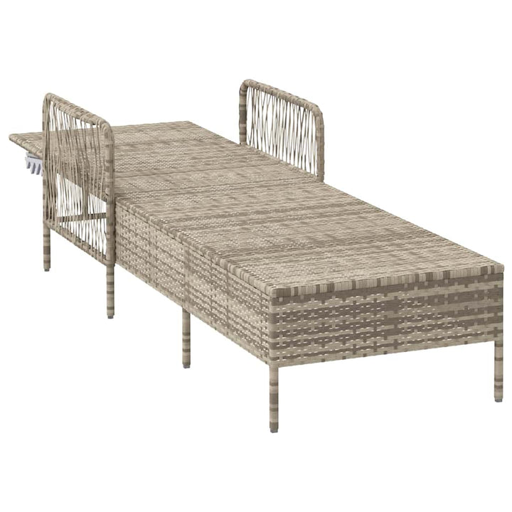 Solstol Lysegrå og mørkegrå 200 x 55 x 92 cm polyrattan
