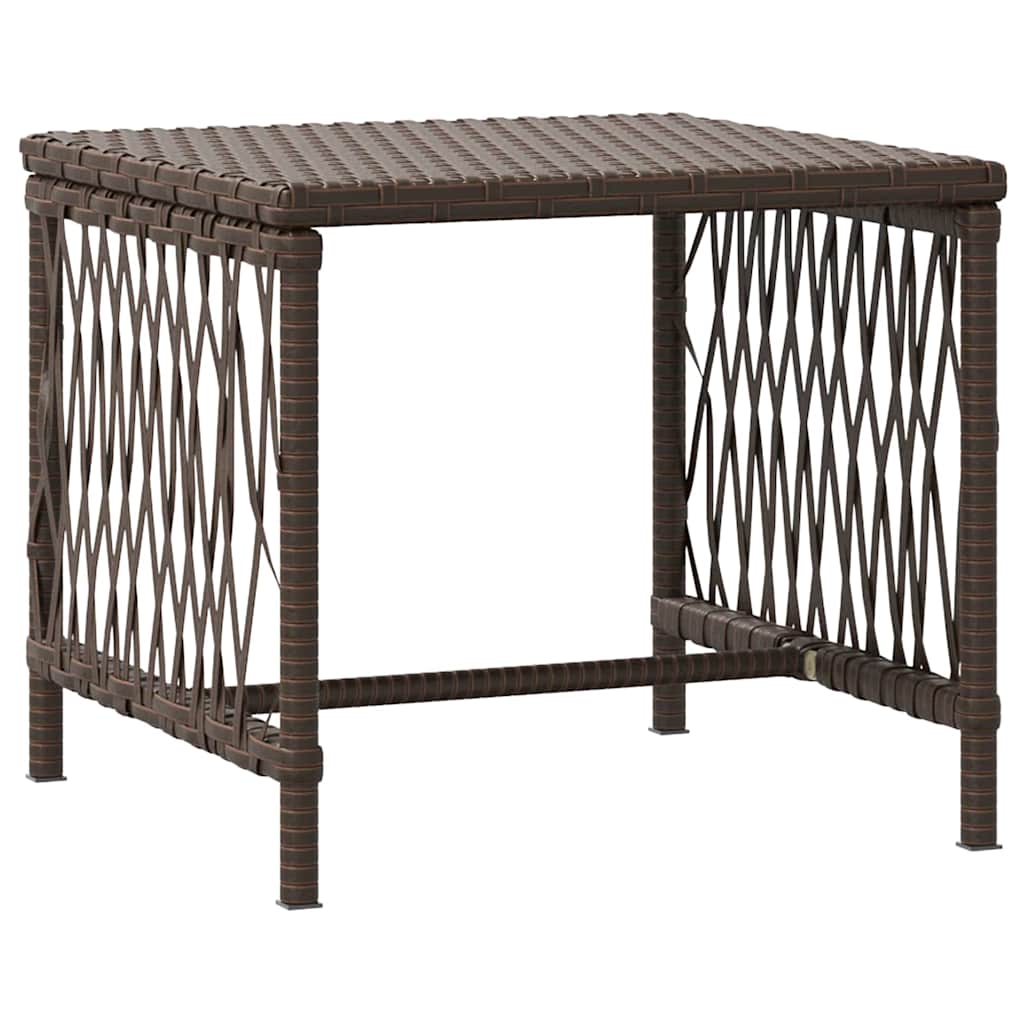 Solstol 3 pcs Brun og Creme Hvid 200 x 55 x 92 cm polyrattan