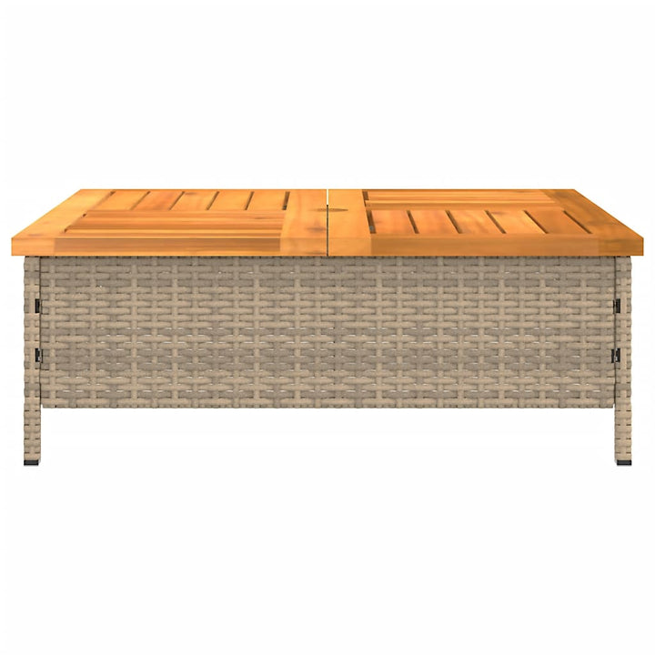 skjuler til parasolfod 70x70x25 cm polyrattan + akacietræ beige