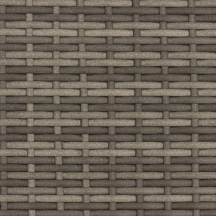 2-personers havesofa med baldakin og skamler polyrattan grå