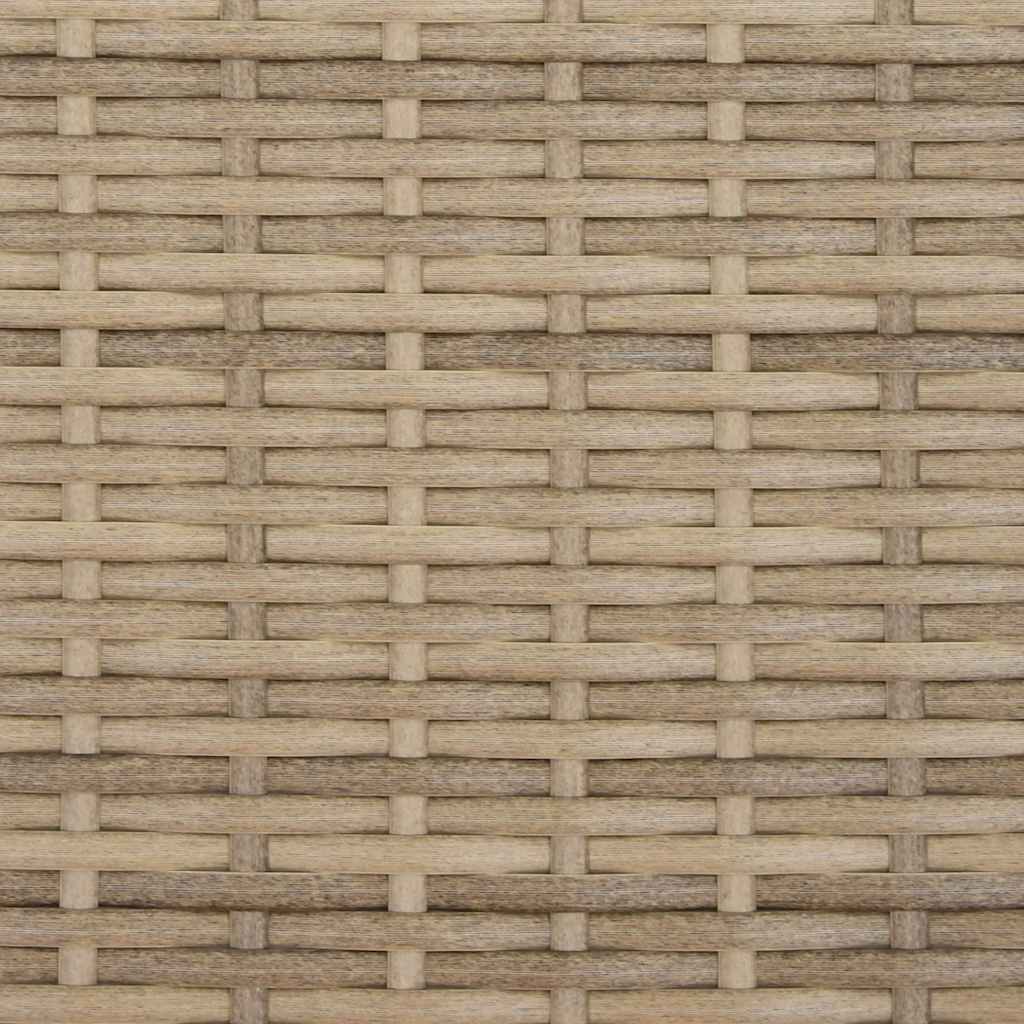 solseng med baldakin og hynder polyrattan beige