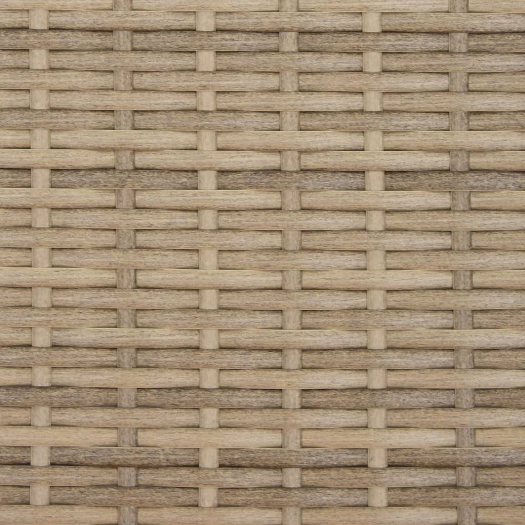 solseng med baldakin og hynder polyrattan beige
