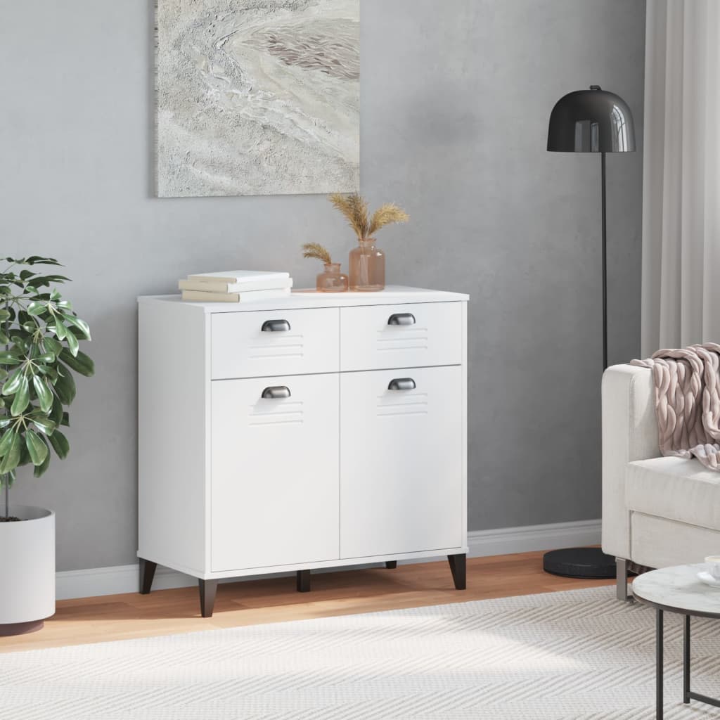 skænk VIKEN 80x40x80 cm konstrueret træ hvid