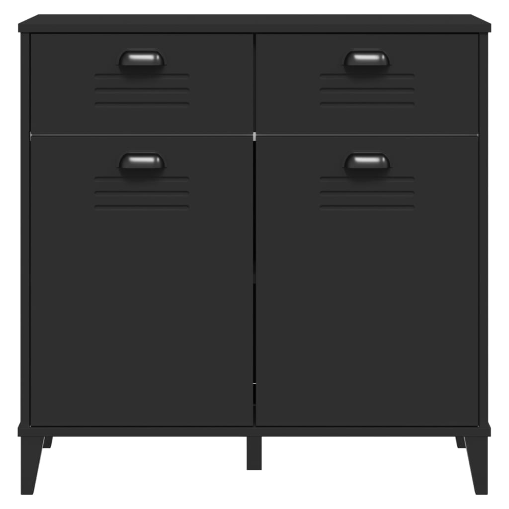 skænk VIKEN 80x40x80 cm konstrueret træ sort
