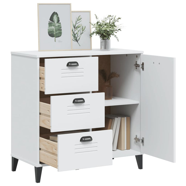 skænk VIKEN 80x40x80 cm konstrueret træ hvid