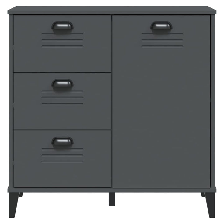 skænk VIKEN 80x40x80 cm konstrueret træ antracitgrå