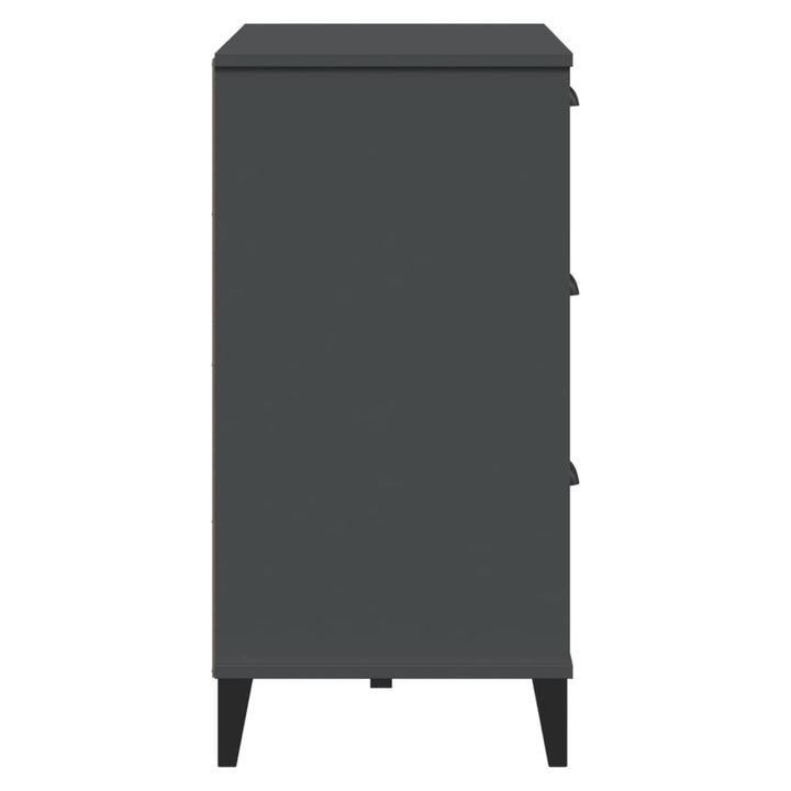 skænk VIKEN 80x40x80 cm konstrueret træ antracitgrå