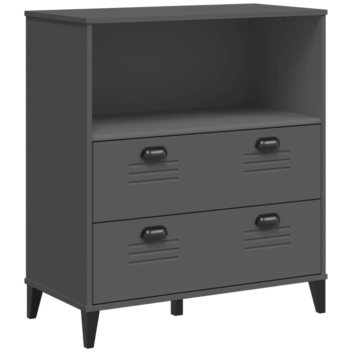 bogskab VIKEN 80x40x90 cm konstrueret træ antracitgrå