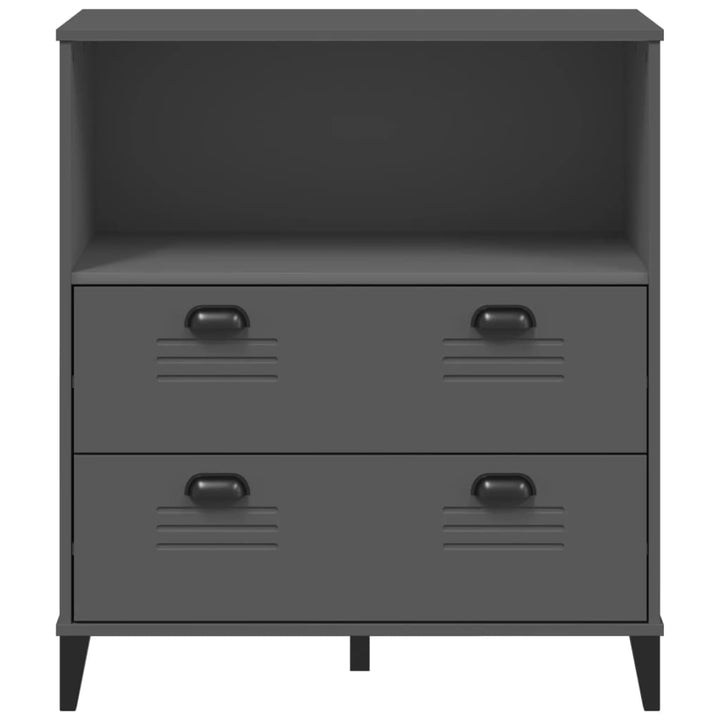 bogskab VIKEN 80x40x90 cm konstrueret træ antracitgrå