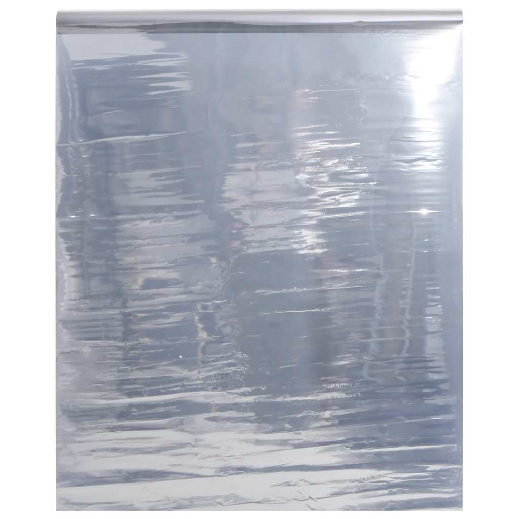 solfilm 45x2000 cm reflekterende effekt PVC sølvfarvet