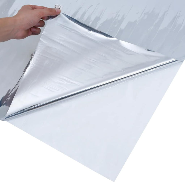 solfilm 60x2000 cm reflekterende effekt PVC sølvfarvet