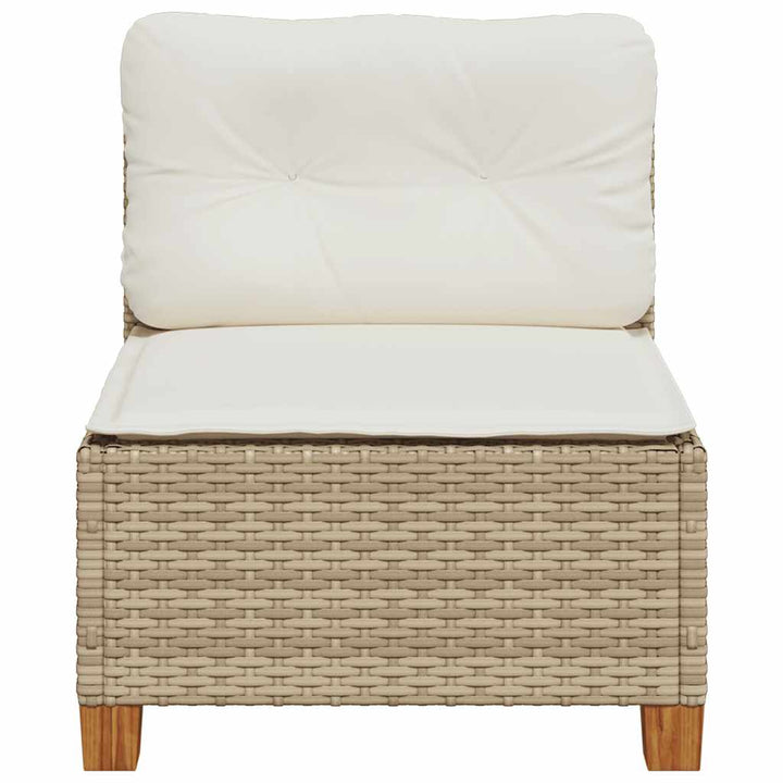 sofamodul til haven med hynder polyrattan beige