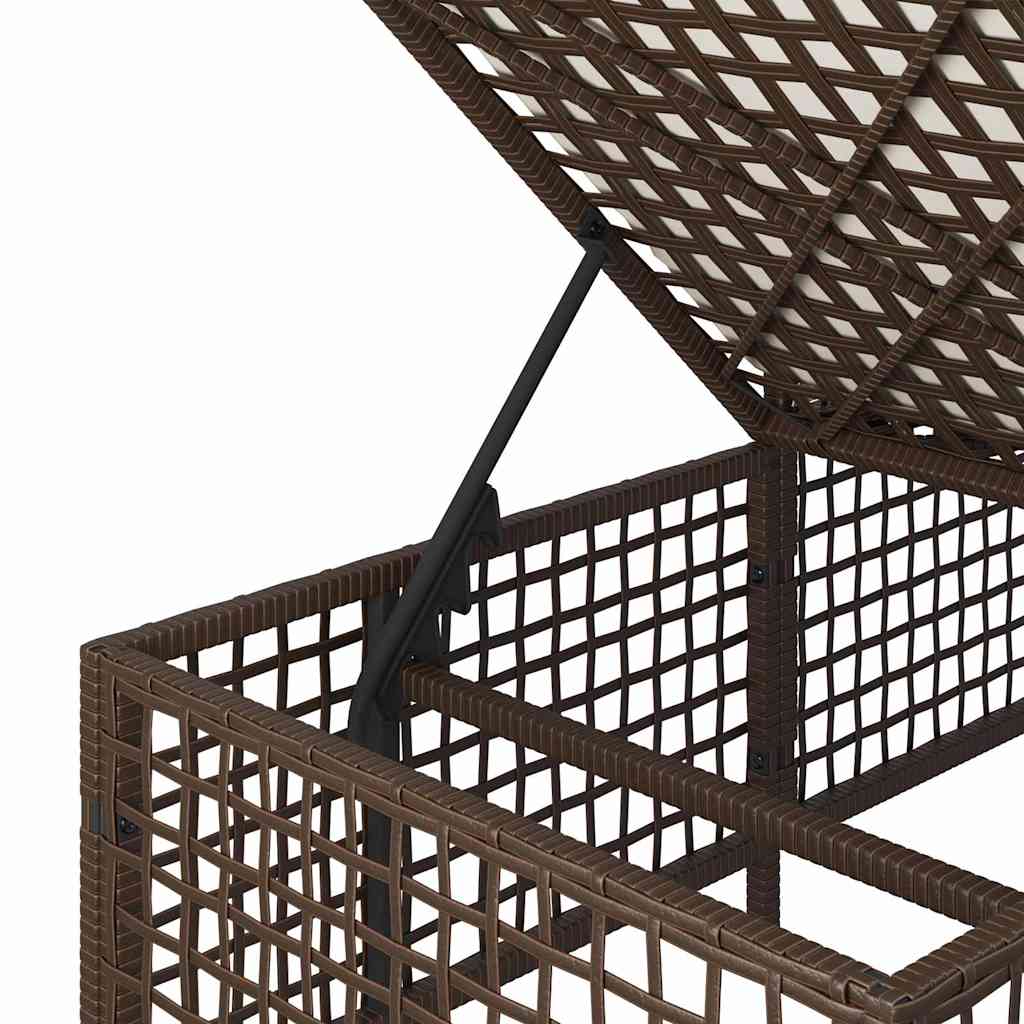 hjørnesofasæt til haven 3 dele med hynder polyrattan brun