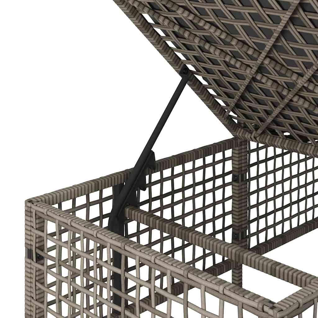 hjørnesofasæt til haven 3 dele med hynder polyrattan grå
