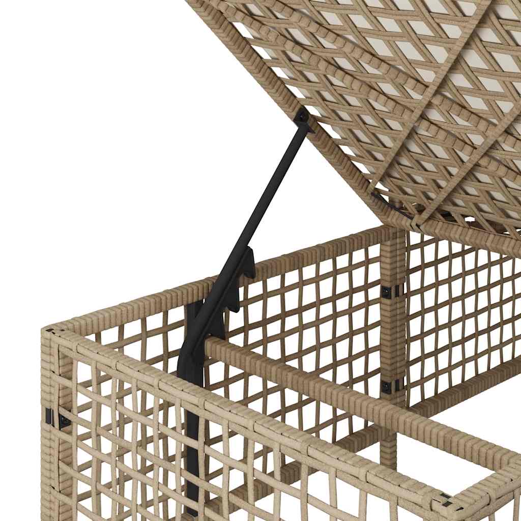 hjørnesofasæt til haven 3 dele med hynder polyrattan beige