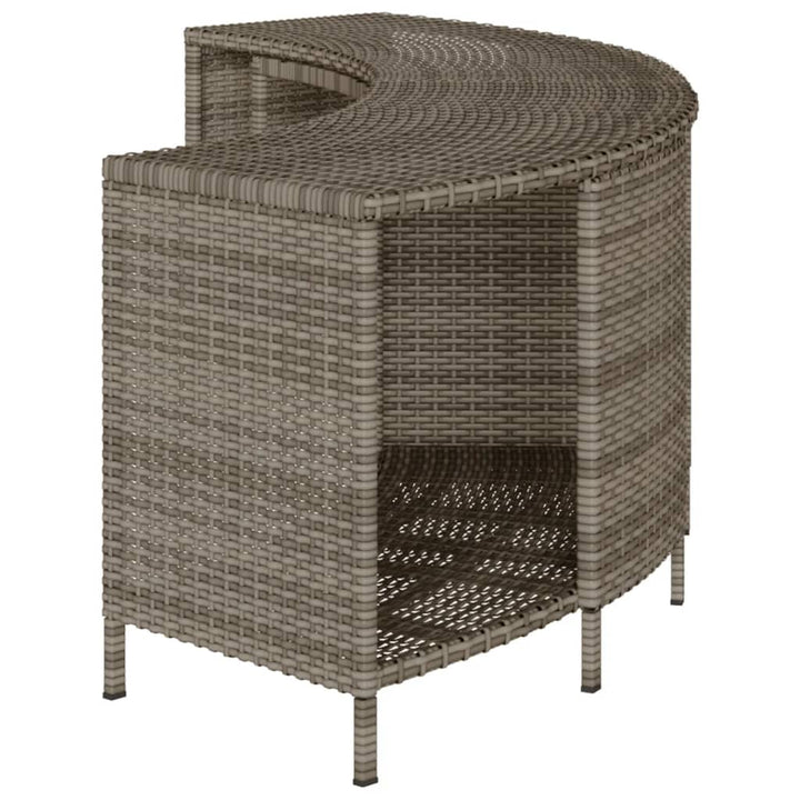 opbevaringshylder til spabad 2 stk. polyrattan grå