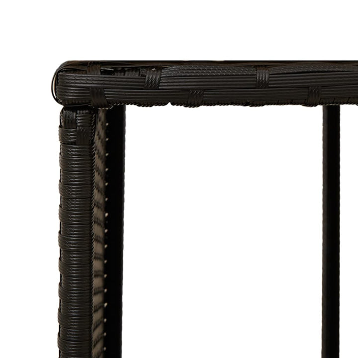 opbevaringshylder til spabad 2 stk. polyrattan sort