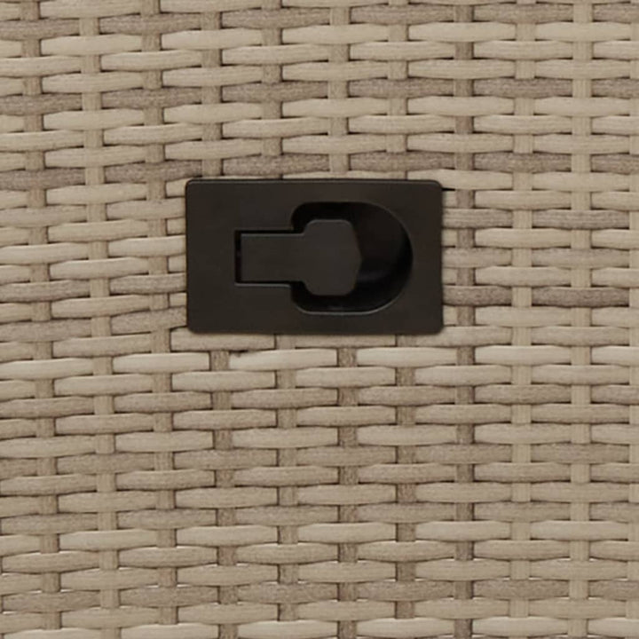 bistrosæt til haven 3 dele med hynder polyrattan beige